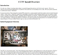 CCTV Install Overview