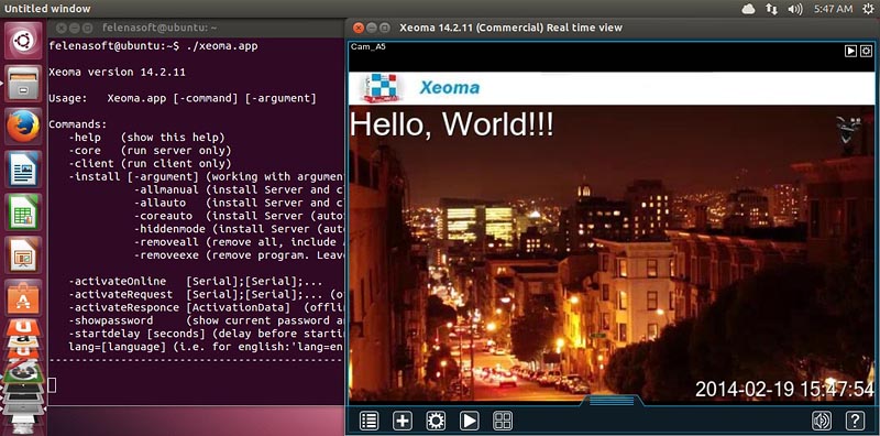 Manual for Xeoma video surveillance software for Linux via console: Run simply by accessing Xeoma app