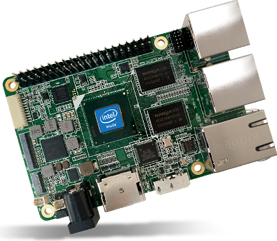 Новый миникомпьютер AAEON UP на базе Intel, работающий с платами расширения Raspberry Pi