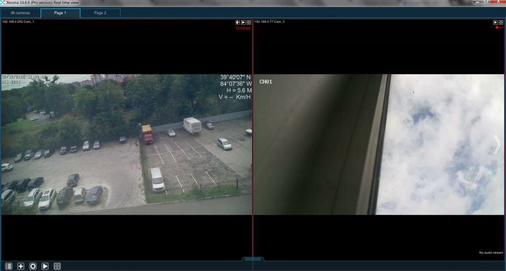 Маркировка камер в формате «GPS координаты»: программа для видеонаблюдения Xeoma