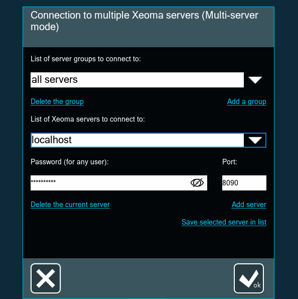 Multiserver mode setup dialog: add servers
