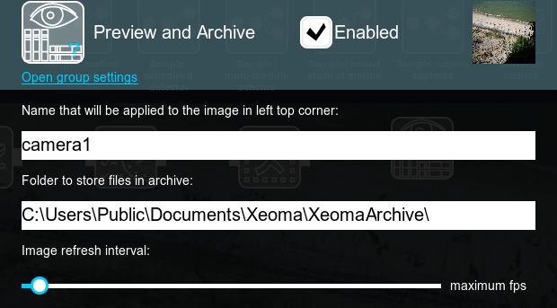 xeoma web server video url