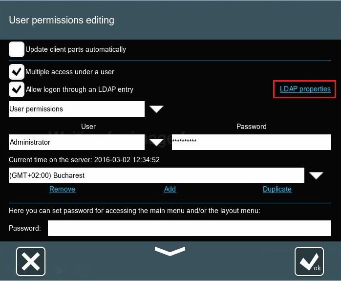 Click here to set up synchronization with your server's Active Directory LDAP configuration in Xeoma video surveillance program