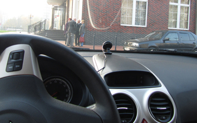 Видеонаблюдение за автомобилем с системой видеонаблюдения Xeoma. Вид изнутри