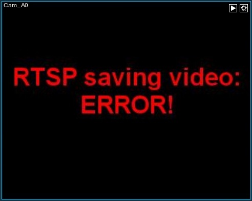 Ошибка прямого сохранения в RTSP