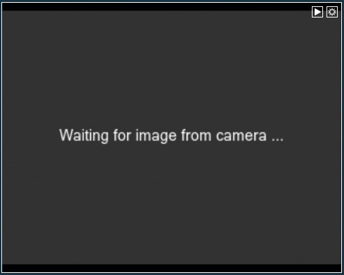 Программа для видеонаблюдения Xeoma: сообщение об ожидании картинки с камеры видеонаблюдения