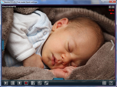 С программой для видеонаблюдения Xeoma не нужно беспокоить ребёнка, чтобы убедиться, что он сладко спит
