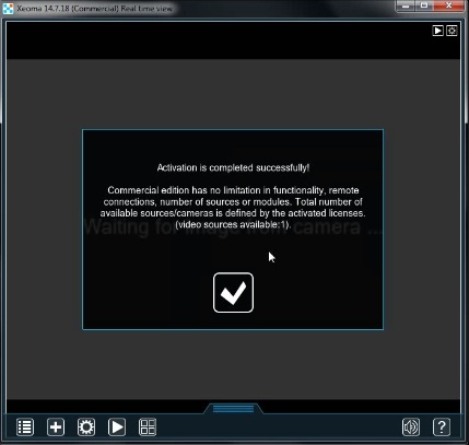 Активация программы для видеонаблюдения Xeoma прошла успешно