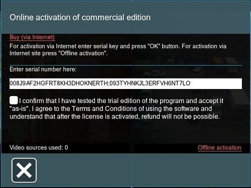 Paste both your Xeoma original license and license renewal serial number to activate the software updates