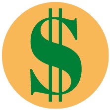 The dollar sign icon for the partner program that lets affiliates earn more