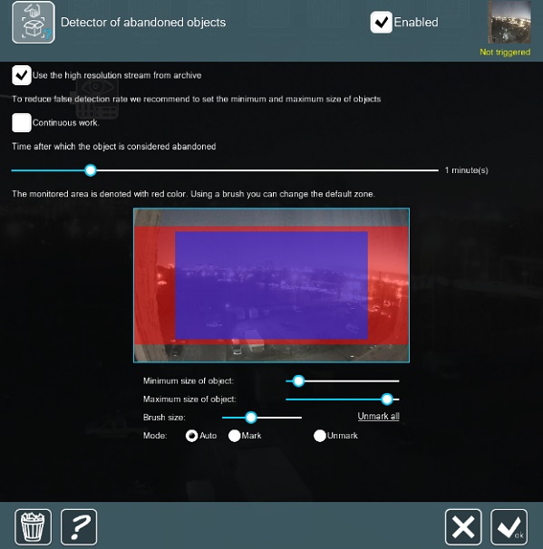 Xeoma_abandoned_objects_detector_settings