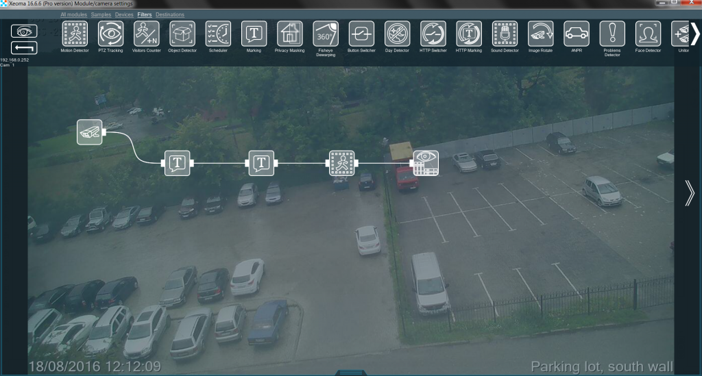 Several Marking modules can be used for one camera stream