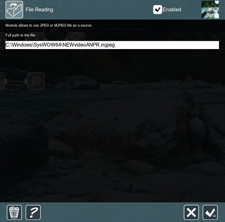 Specify the path to the video file