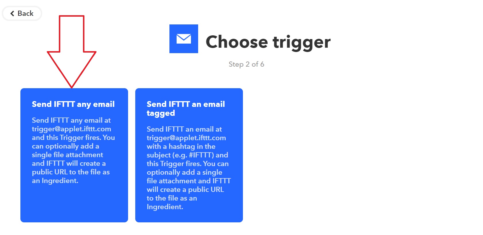 Для автоматичсекой отправки в мессенджер Телеграм в серсисе IFTTT выберите простую синхронизацию с email