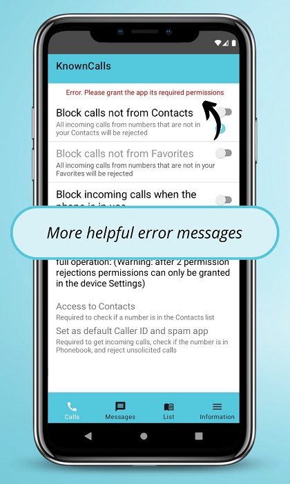 New options in the latest version of KnownCalls