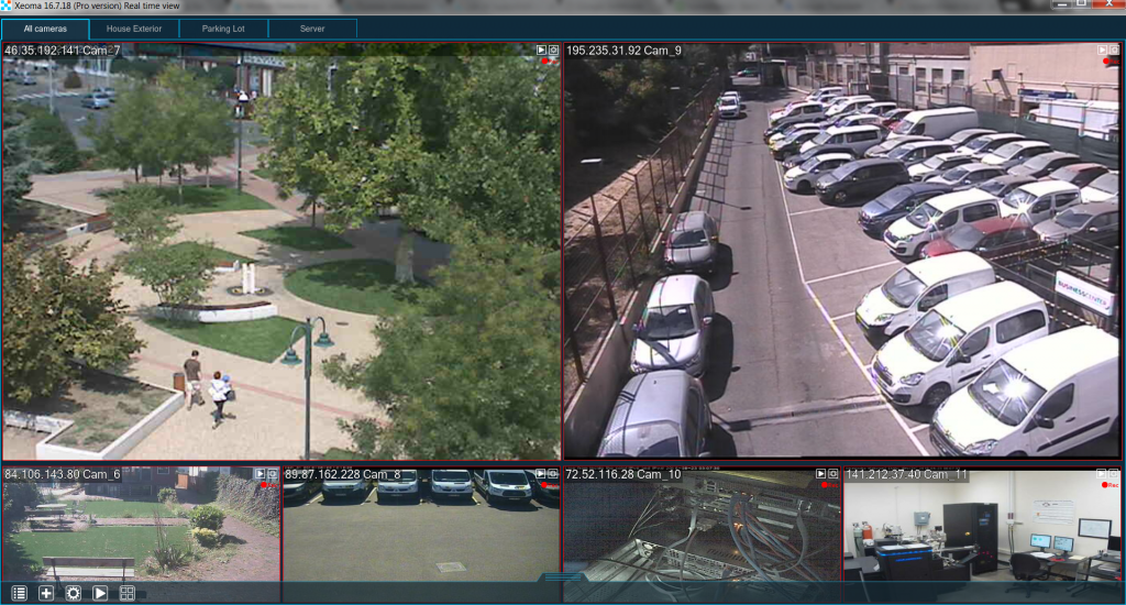 Тревожный монитор: отображение камер с событиями в режиме увеличенного просмотра