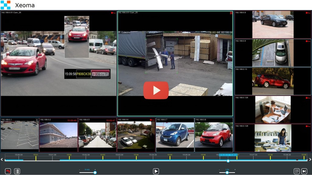 Download Xeoma surveillance software's video.
