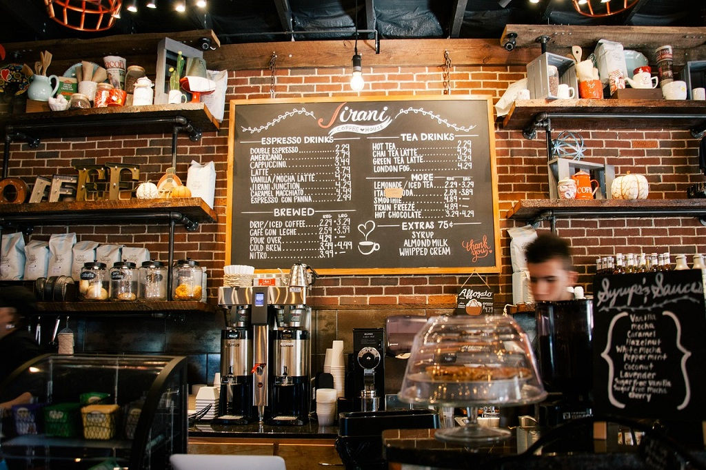 Video surveillance in a coffeehouse