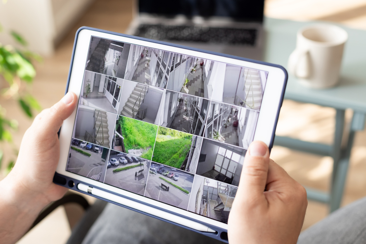 Video surveillance on a tablet