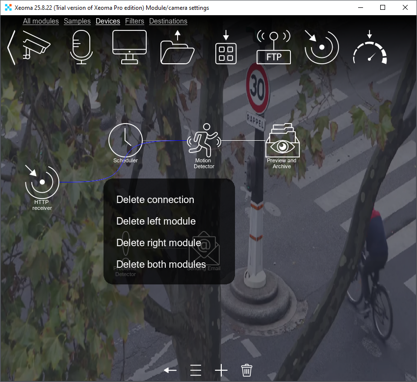 If the module connected in the wrong place, remove the incorrect connection