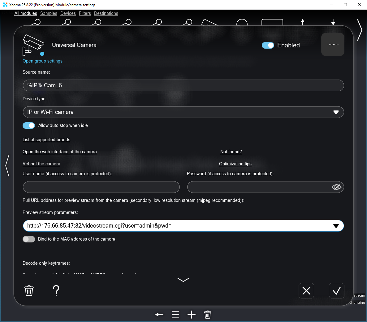 Add an Insecam camera to your surveillance setup