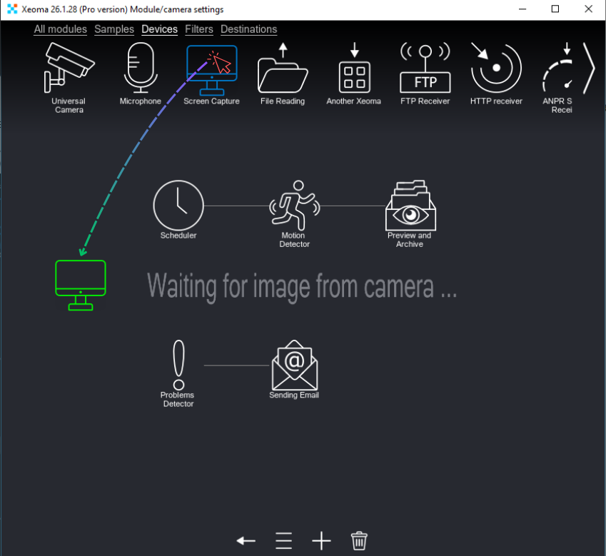 Connect Screen Capture to the scheme