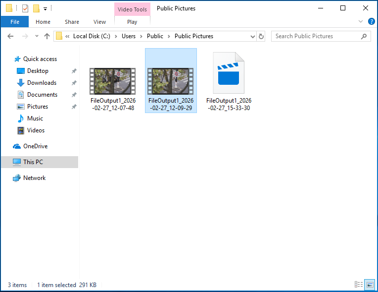 Screen Capture instead of camera: where recordings are saved