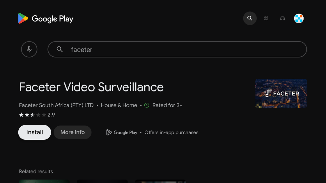 Typing the application name in the app catalog