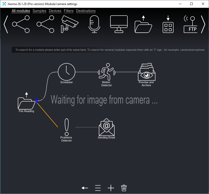 Connect File Reading to the chain with a new connection