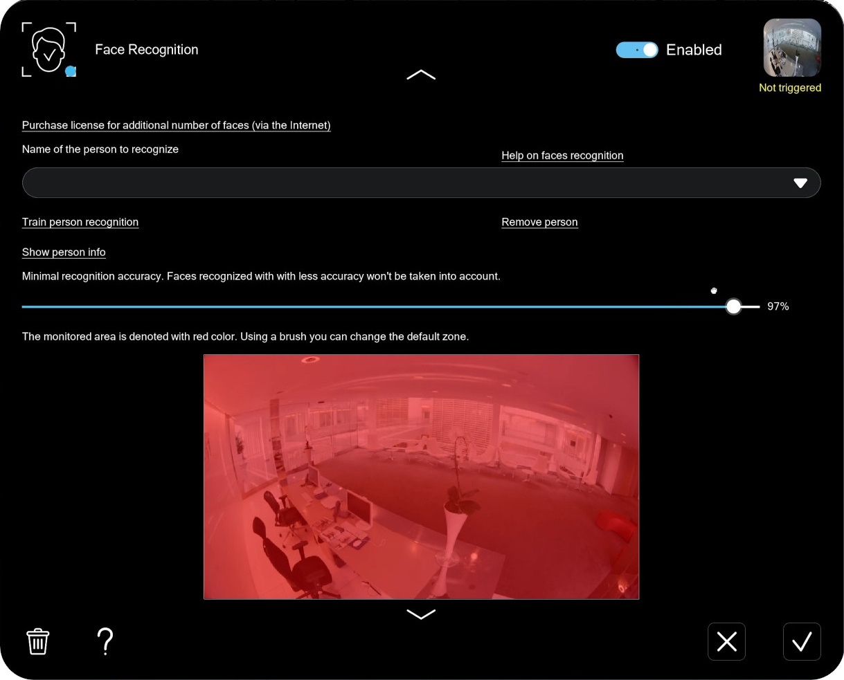 AI-powered face recognition in Xeoma