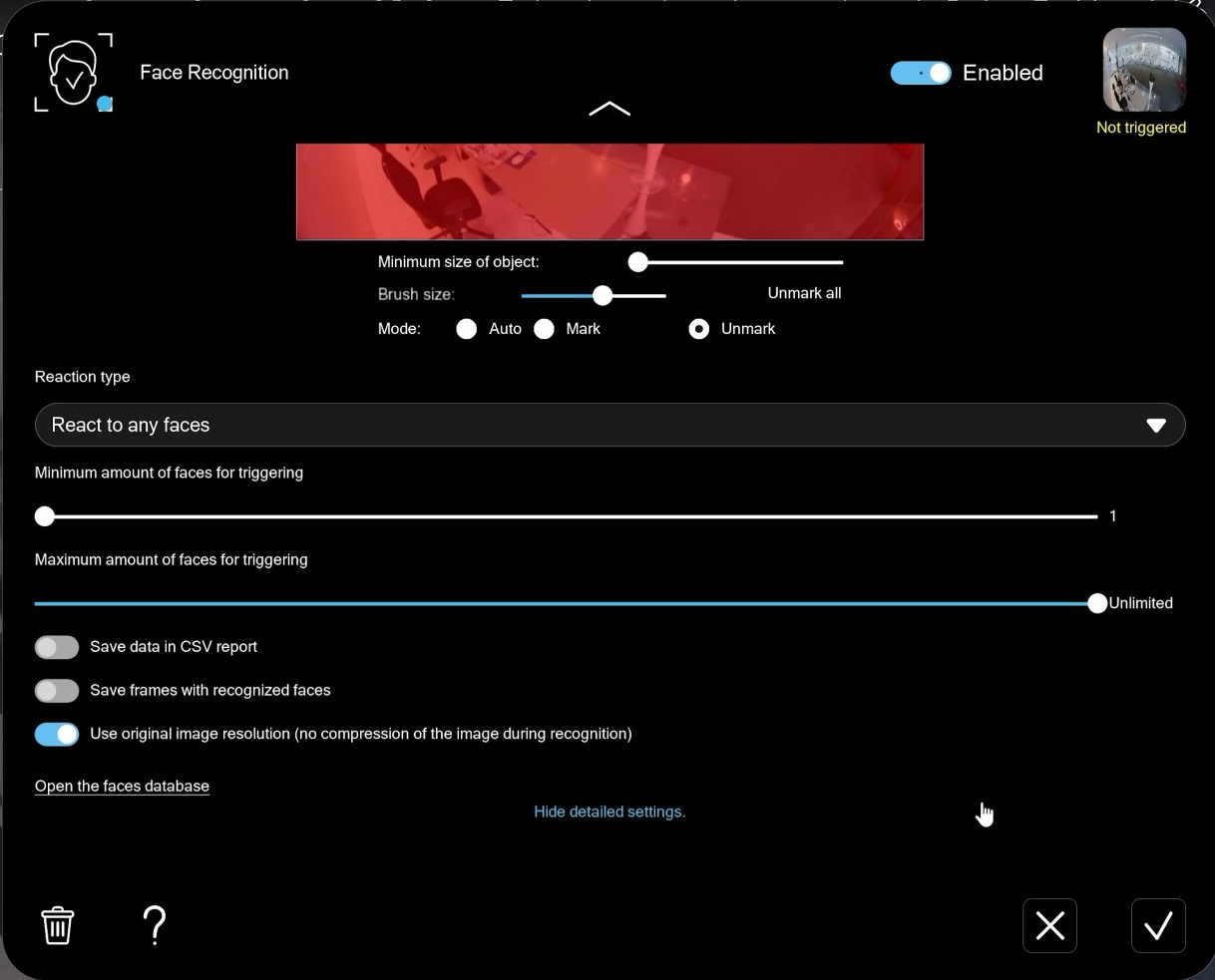 AI-powered face recognition in Xeoma