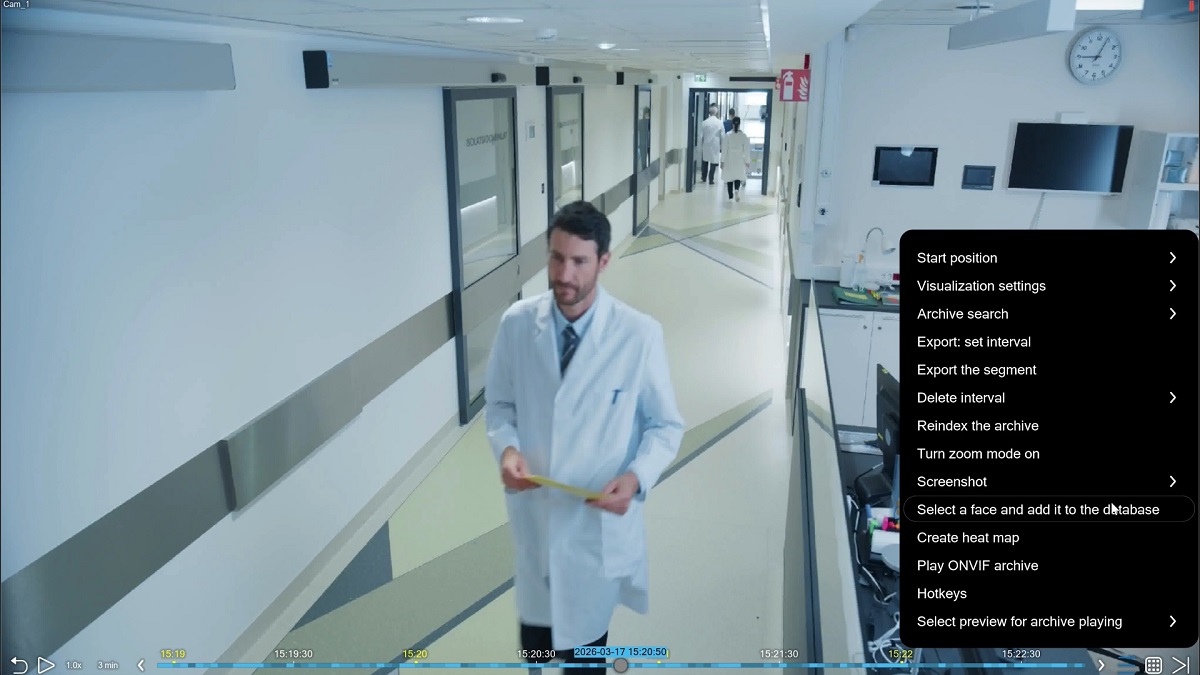 AI-powered face recognition in Xeoma