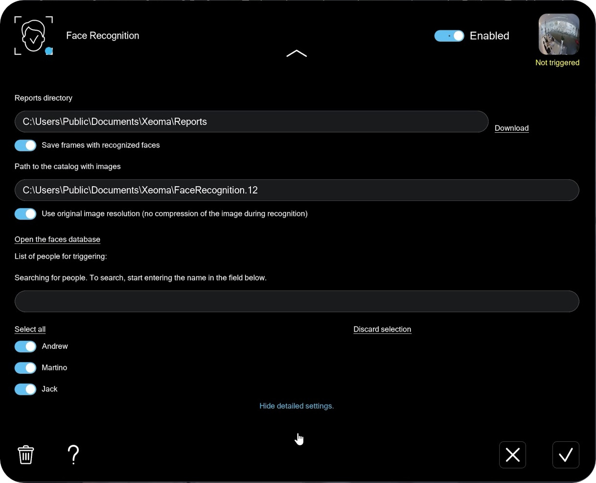 AI-powered face recognition in Xeoma AI-powered face recognition in Xeoma