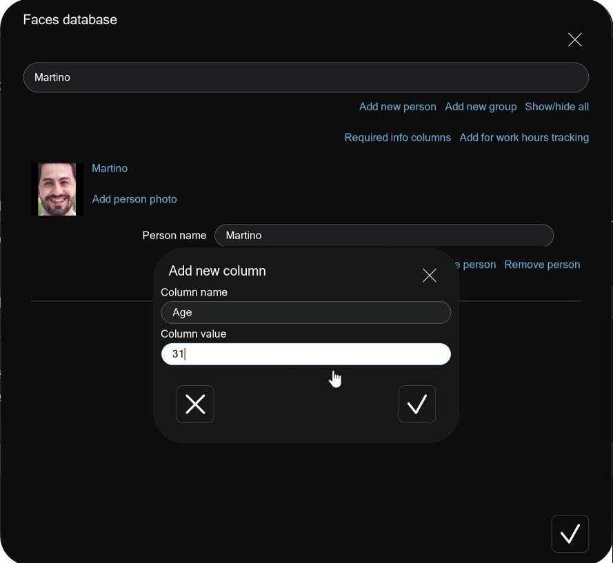 AI-powered face recognition in Xeoma