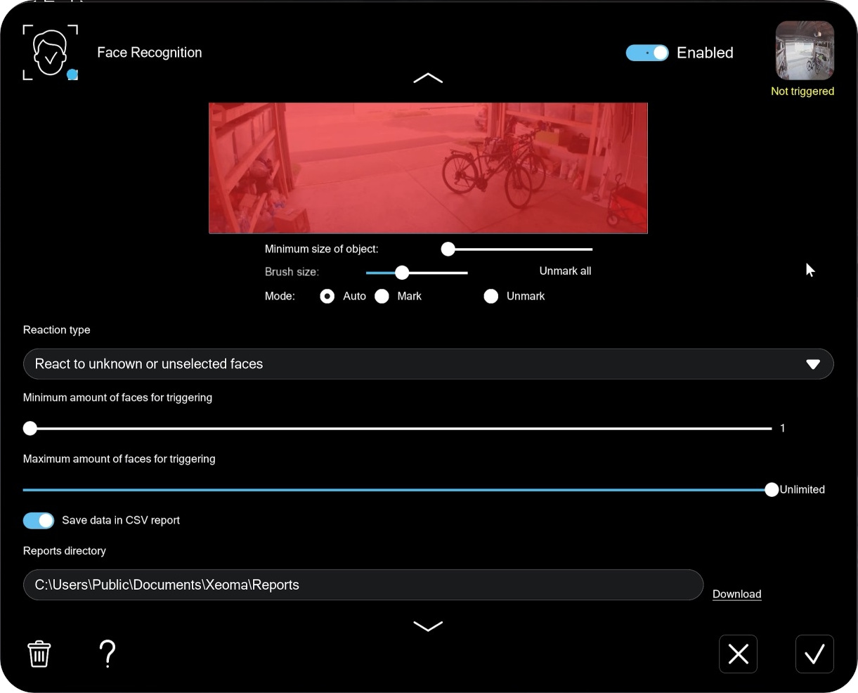 AI-powered face recognition in Xeoma