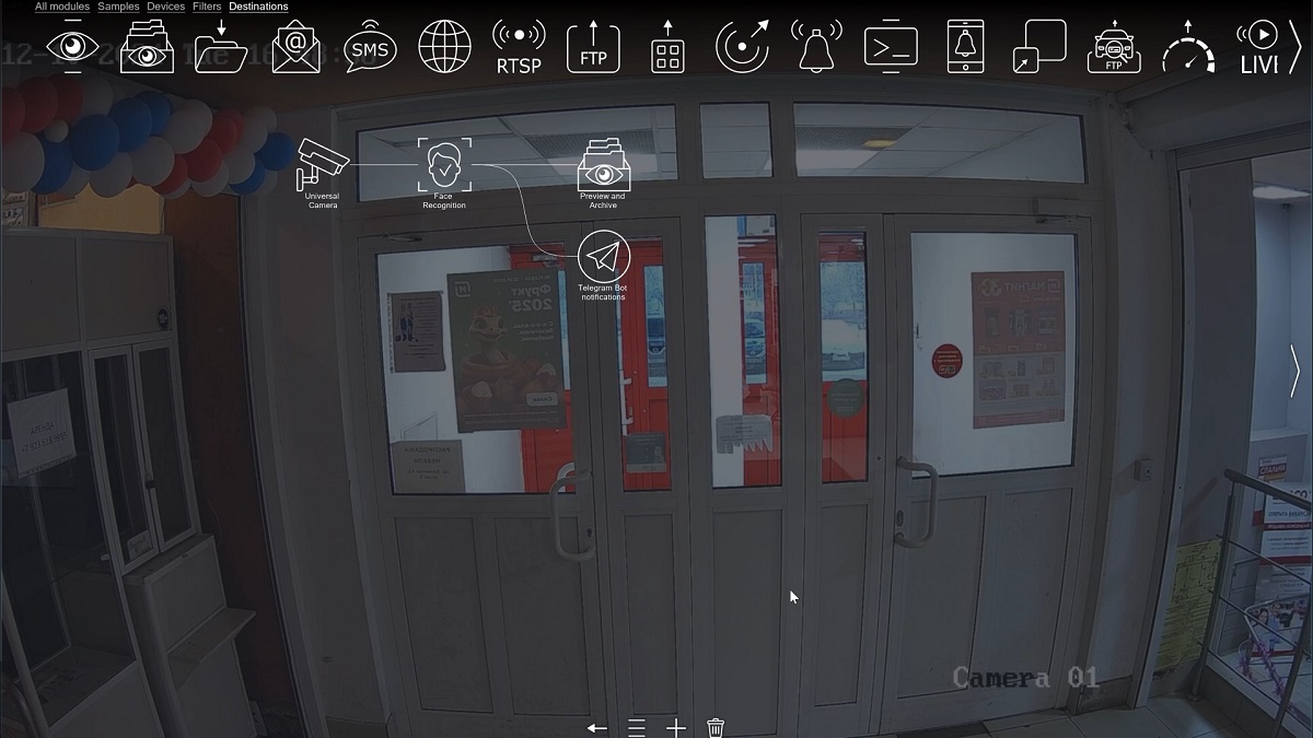AI-powered face recognition in Xeoma