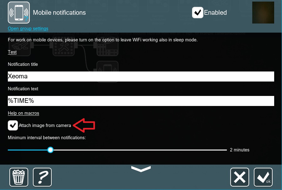 Mobile notifications in Xeoma work for Android and iPhones. Real-time immediate notifications.