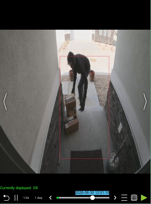 Searching for motion in Xeoma video surveillance software