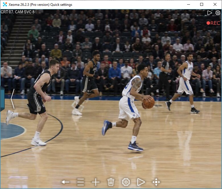 Sports Ball and Players Detection and Tracking in the Xeoma interface