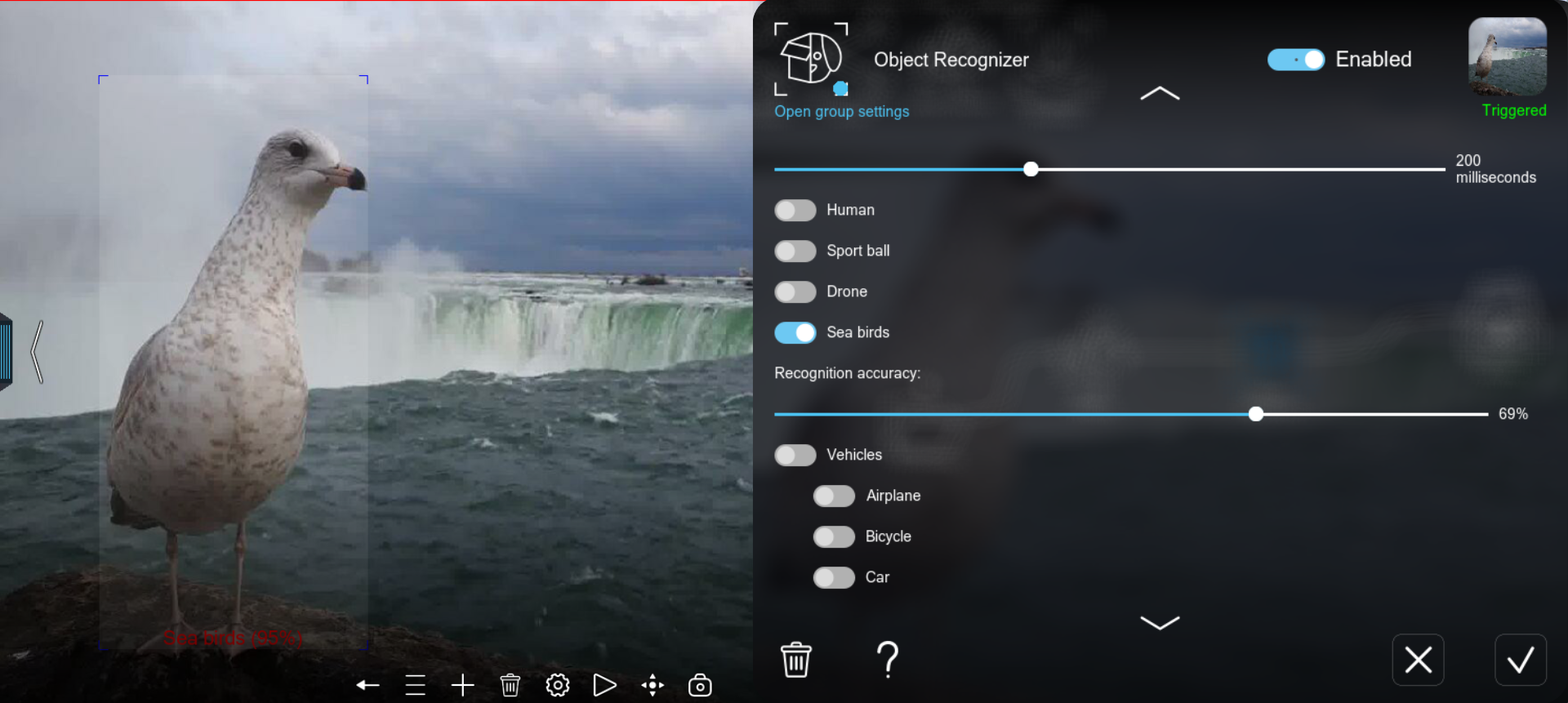 Seabird Recognition with Xeoma