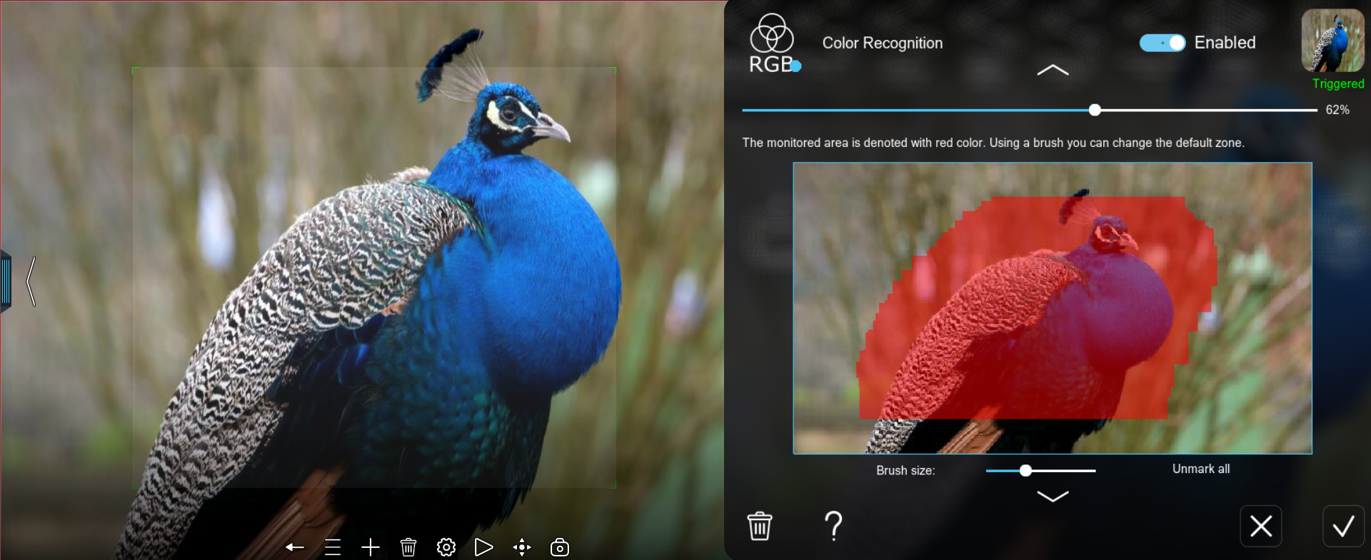 Xeoma Color Recognition for Wildlife Video Surveillance