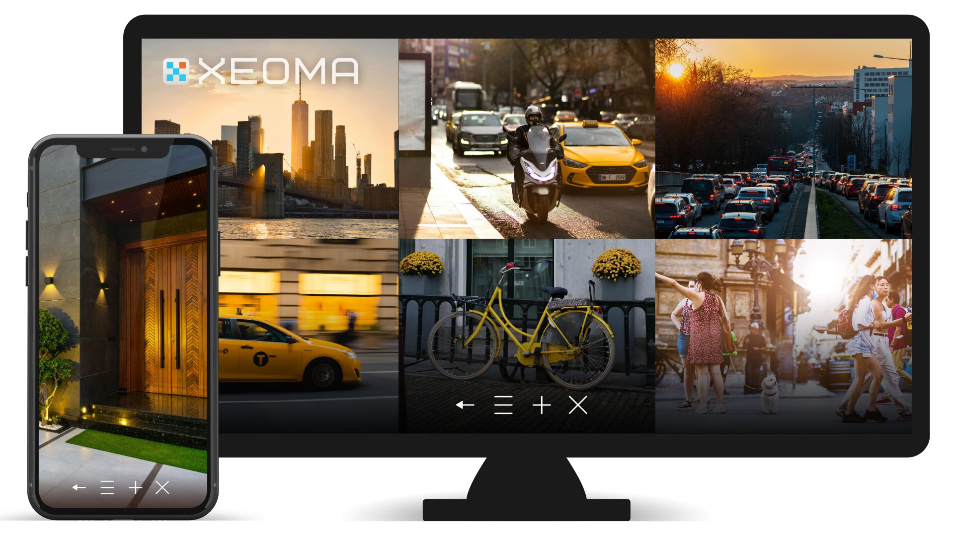 Просмотр всех камер в программе для видеонаблюдения Xeoma