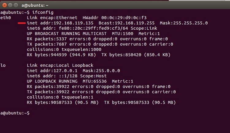Console command to check the machine IP address in Linux, Mac OS X, etc.